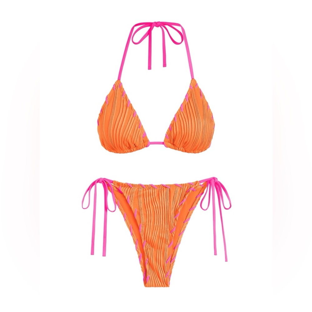 Zaful Orange and Pink Bikini